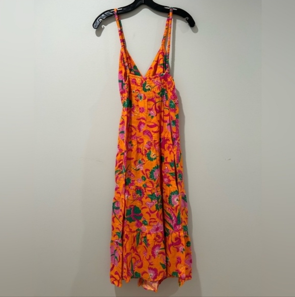 Derek Lam 10 Crosby Cecelia Tiered Linen Blend MidiDress Size 2 - Picture 4 of 11